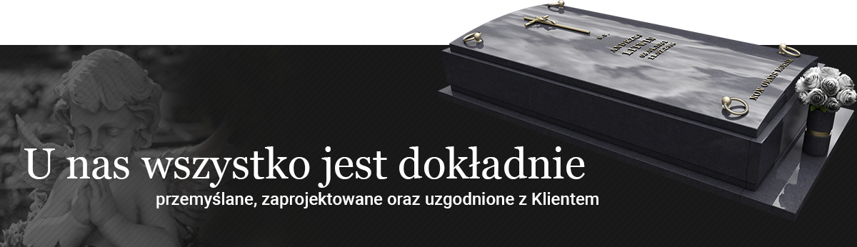 Klasyczny ekskluzywny nagrobek granitowy w Katowicach