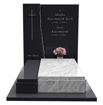 Klasyczny nagrobek z granitu w Katowicach